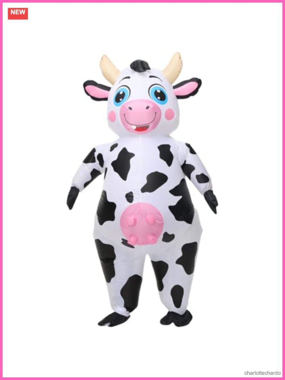 Inflatable Cow Costume Funny Blow Up Animal Suit Cosplay Halloween Carnival